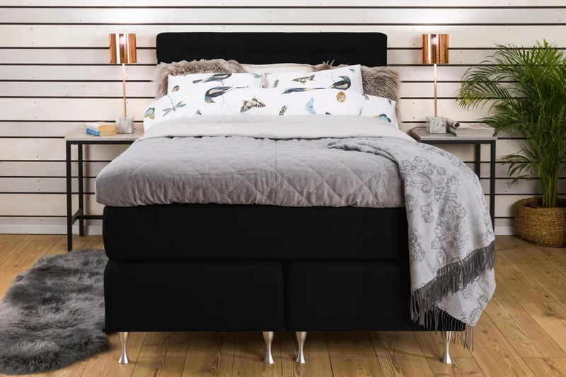 Cloud Kontinentalseng 140x200 - Sort - Møbler - Senge - Kontinentalsenge
