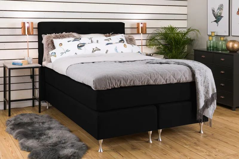 Cloud Kontinentalseng 140x200 - Sort - Møbler - Senge - Kontinentalsenge