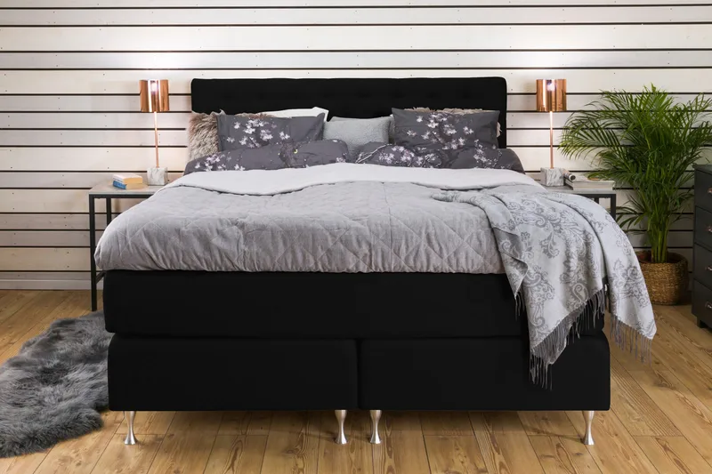 Cloud Kontinentalseng 180x200 - sort - Møbler - Senge - Kontinentalsenge
