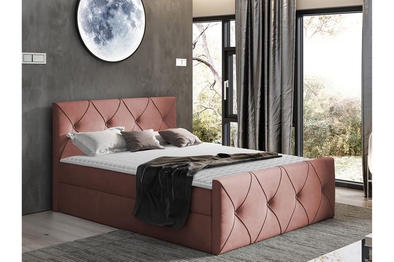 Crystalina Lux Kontinentalseng 160x200 cm - Møbler - Senge - Kontinentalsenge