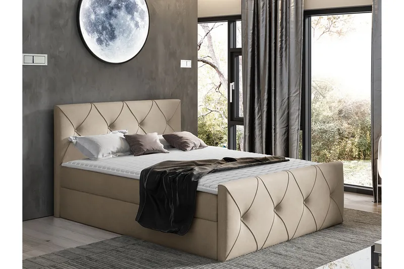 Crystalina Lux Kontinentalseng 200x200 cm - Møbler - Senge - Kontinentalsenge