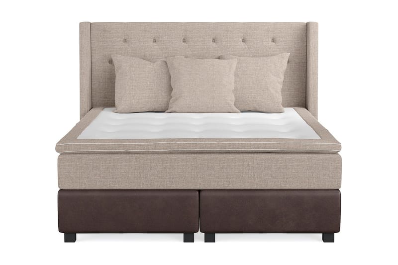 Cuba Kontinentalseng 160x200 - (+Flere valg) Beige/Brun - Møbler - Senge - Kontinentalsenge