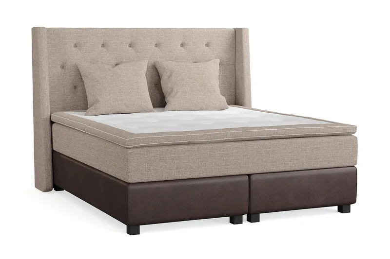 Cuba Kontinentalseng 180x200 - (+Flere valg) Beige/Brun - Møbler - Senge - Kontinentalsenge
