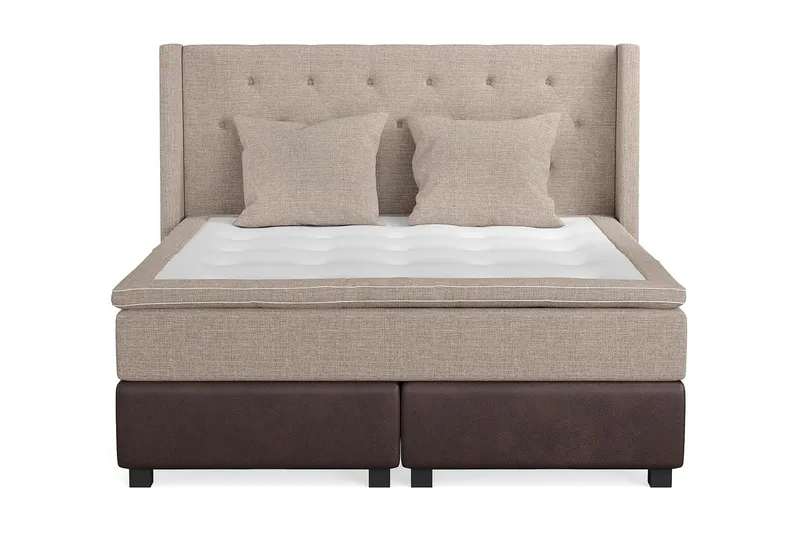 Cuba Kontinentalseng 180x200 - (+Flere valg) Beige/Brun - Møbler - Senge - Kontinentalsenge