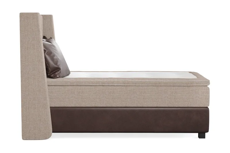 Cuba Sengepakke 105x200 med To Brune Puder - (+Flere valg) Beige/Brun - Møbler - Senge - Kontinentalsenge