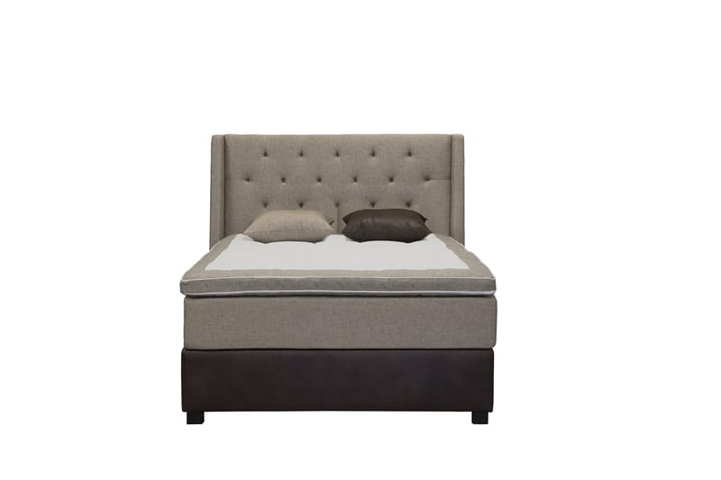 Cuba Sengepakke 120x200 med To Brune Puder, (+Flere valg) Beige/Brun