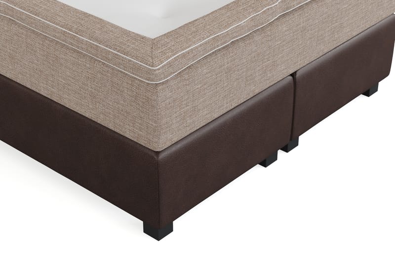 Cuba Sengepakke 140x200 med To Beige Puder - (+Flere valg) Beige/Brun - Møbler - Senge - Komplet sengepakke