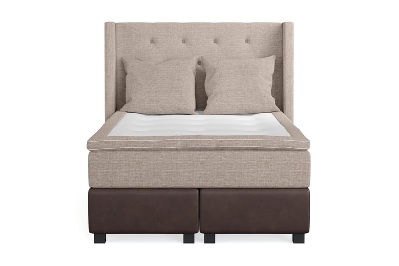 Cuba Sengepakke 140x200 med To Beige Puder, (+Flere valg) Beige/Brun