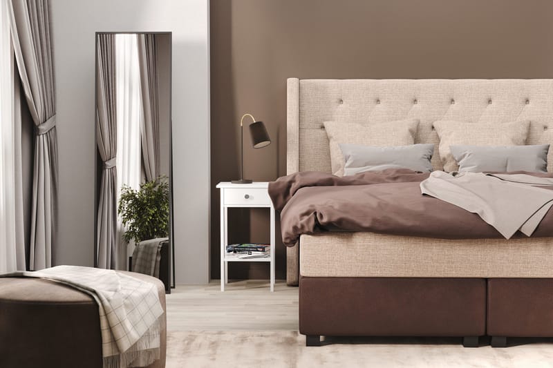 Cuba Sengepakke 140x200 med To Beige Puder - (+Flere valg) Beige/Brun - Møbler - Senge - Kontinentalsenge