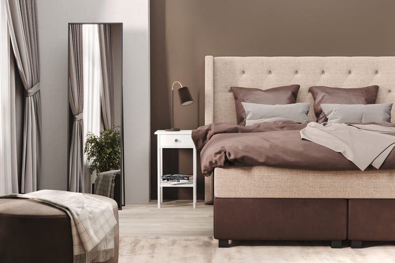 Cuba Sengepakke 140x200 med To Brune Puder - (+Flere valg) Beige/Brun - Møbler - Senge - Kontinentalsenge