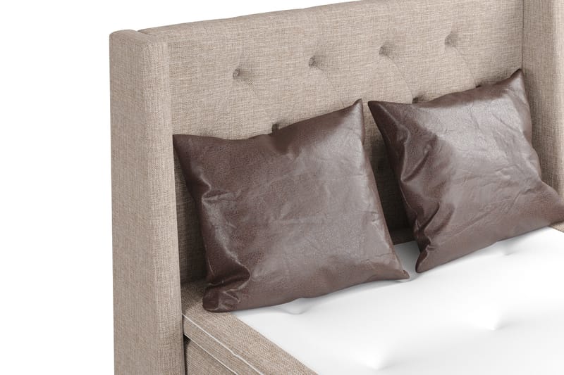 Cuba Sengepakke 140x200 med To Brune Puder - (+Flere valg) Beige/Brun - Møbler - Senge - Kontinentalsenge