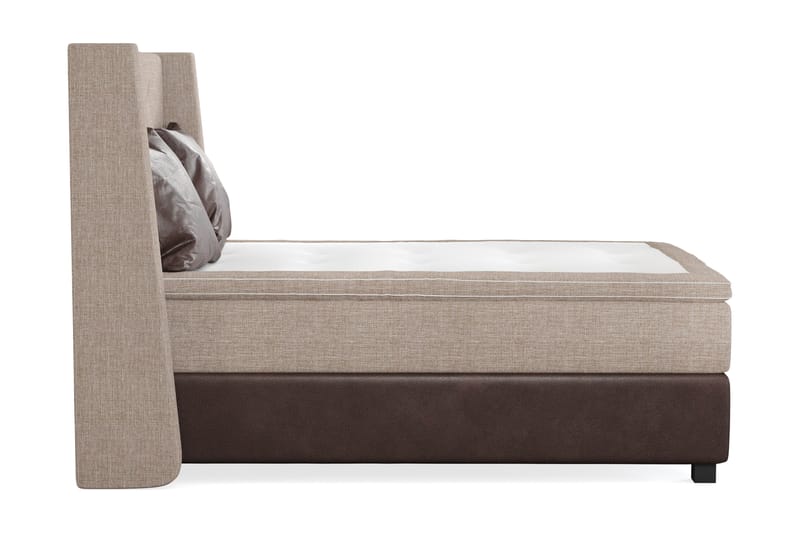 Cuba Sengepakke 140x200 med To Brune Puder - (+Flere valg) Beige/Brun - Møbler - Senge - Kontinentalsenge