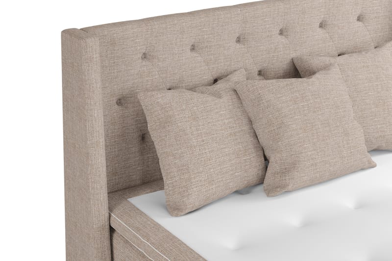 Cuba Sengepakke 160x200 med Tre Beige Puder - (+Flere valg) Beige/Brun - Møbler - Senge - Kontinentalsenge
