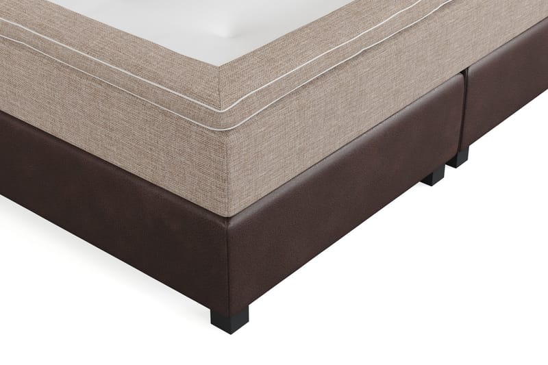 Cuba Sengepakke 210x210 med Tre Brune Puder - (+Flere valg) Beige/Brun - Møbler - Senge - Kontinentalsenge