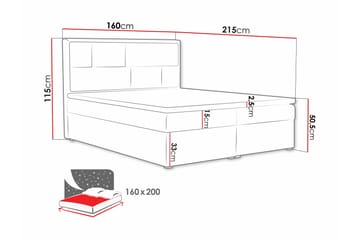 Deco Kontinentalseng 160x215 cm - Sort - Møbler - Senge - Kontinentalsenge