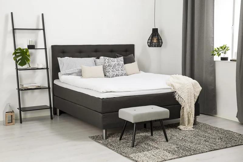 Diplomat Komplet Sengepakke 160x200 - Mørkegrå - Møbler - Senge - Kontinentalsenge