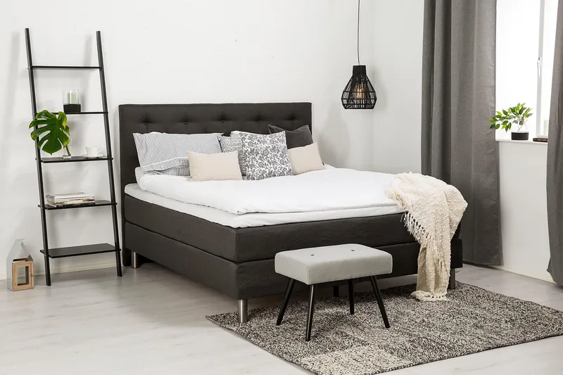 Diplomat Kontinentalseng 180x200 - mørkegrå - Møbler - Senge - Kontinentalsenge