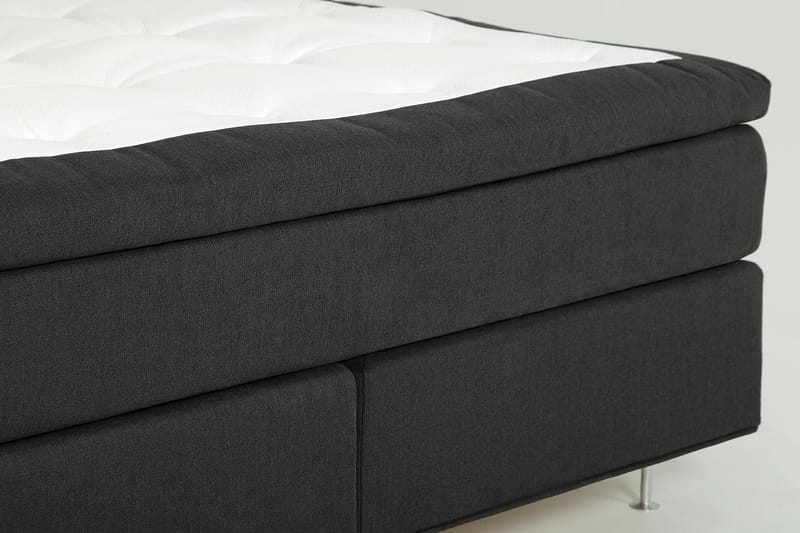 Dolly Kontinentalseng 180x200 cm Memoryfoam - Mørkegrå Sorte Ben - Møbler - Senge - Kontinentalsenge