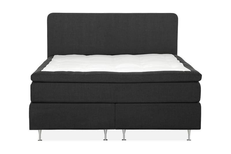 Dolly Kontinentalseng 180x200 cm Memoryfoam - Mørkegrå Sorte Ben - Møbler - Senge - Kontinentalsenge