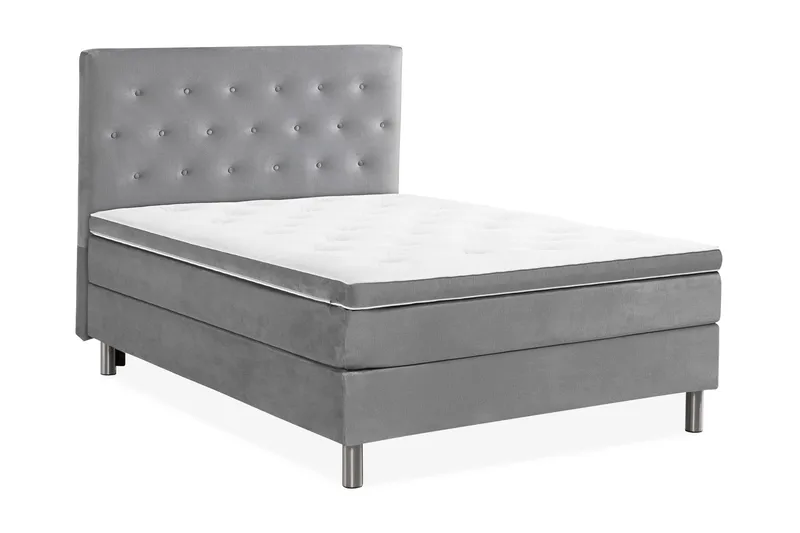 Donte Kontinentalseng 140x200 - Grå - Møbler - Senge - Kontinentalsenge
