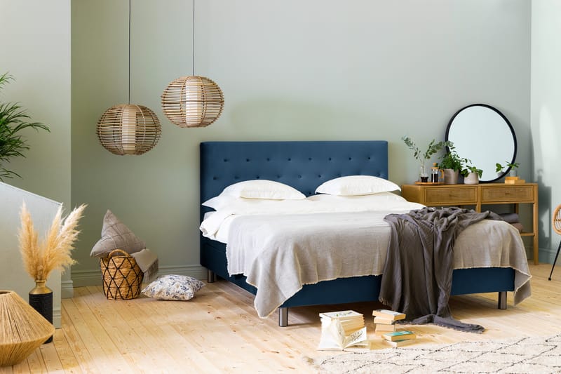 Donte Kontinentalseng 160x200 - Blå - Møbler - Senge - Kontinentalsenge