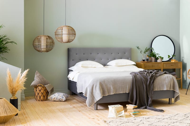 Donte Kontinentalseng 160x200 - Grå - Møbler - Senge - Kontinentalsenge