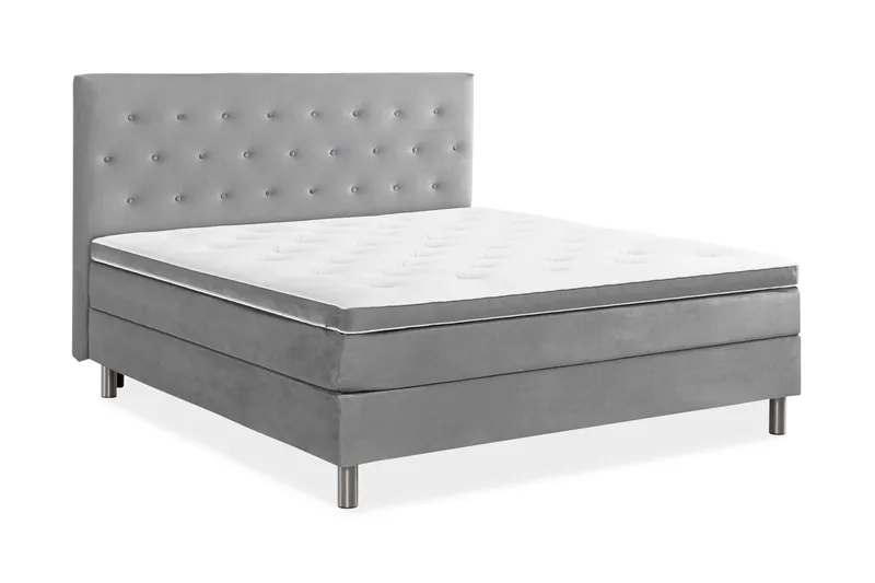 Donte Kontinentalseng 160x200 - Grå - Møbler - Senge - Kontinentalsenge