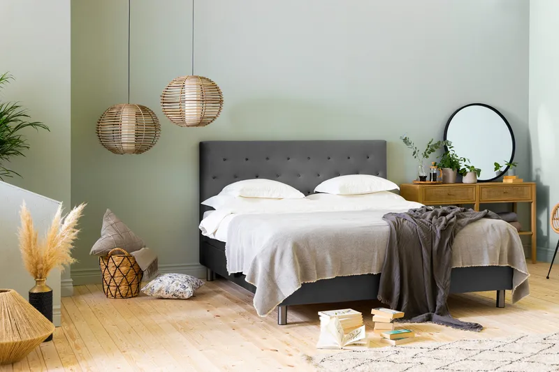 Donte Kontinentalseng 180x200 - Mørkegrå - Møbler - Senge - Kontinentalsenge