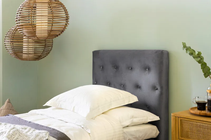 Donte Kontinentalseng 90x200 - Grå - Møbler - Senge - Kontinentalsenge