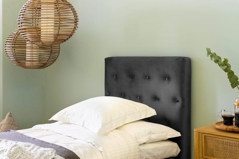 Donte Kontinentalseng 90x200 - Mørkegrå - Møbler - Senge - Kontinentalsenge