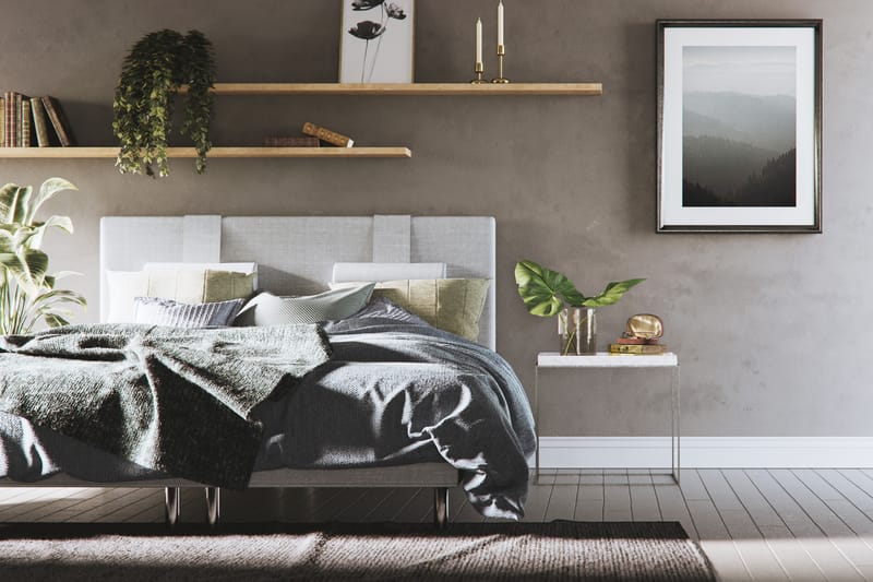 Dream Luksus sengepakke 160x200 højelastisk Skum - Grå - Komplet sengepakke - Kontinentalsenge - Dobbeltsenge