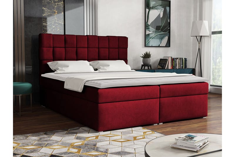 Eirado Kontinentalseng 180x200 cm - Rød - Møbler - Senge - Kontinentalsenge