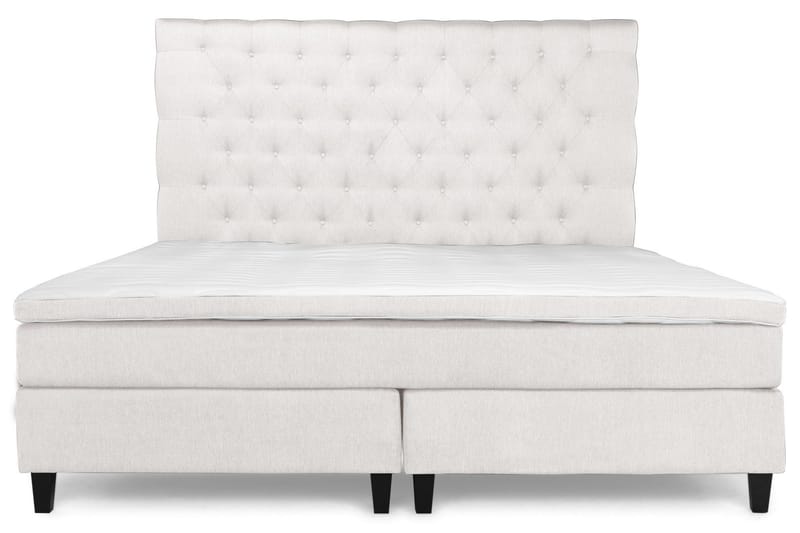 Elite Premium sengepakke 210x210 hård/Medium Latex - Beige - Komplet sengepakke - Kontinentalsenge - Dobbeltsenge - Familieseng