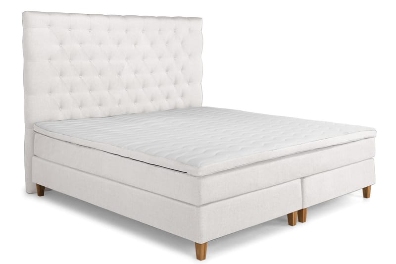 Elite Premium sengepakke 210x210 medium/medium elastisk Skum - Beige - Møbler - Senge - Komplet sengepakke