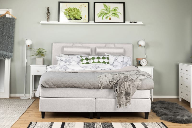 Elite Premium Komplet Sengepakke 160x200 - Beige - Møbler - Senge - Komplet sengepakke