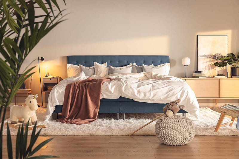 Ella Familieseng 240x200  cm - (+Flere valg) Mørkeblå - Møbler - Senge - Kontinentalsenge