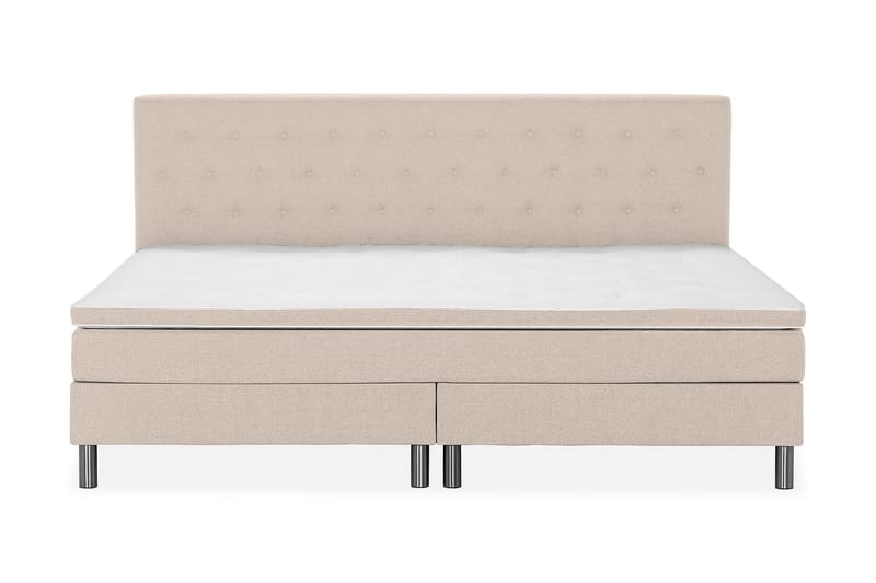 Ella Familieseng 240x210  cm - (+Flere valg) Beige - Møbler - Senge - Komplet sengepakke