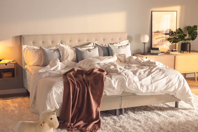 Ella Familieseng Sengepakke 240x210  cm - (+Flere valg) Beige - Møbler - Senge - Kontinentalsenge
