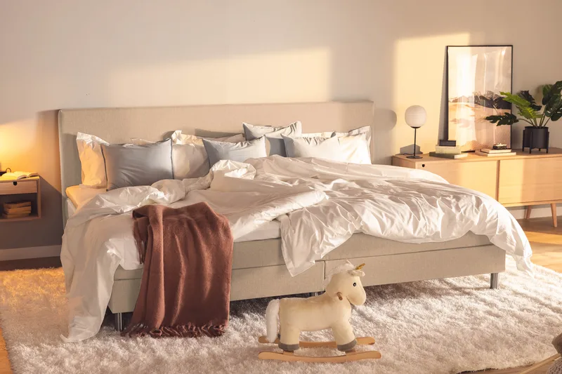 Ella Familieseng Sengepakke 280x200  cm - (+Flere valg) Beige - Møbler - Senge - Kontinentalsenge