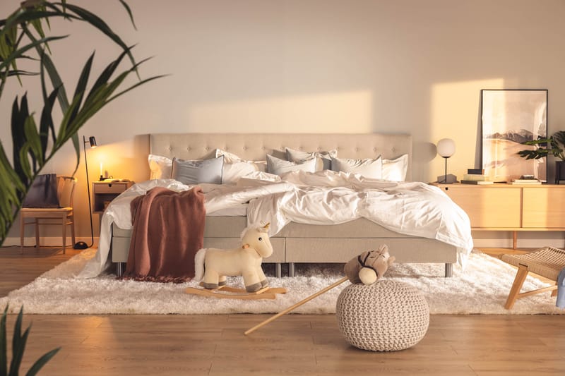 Ella Familieseng Sengepakke 280x200  cm - (+Flere valg) Beige - Møbler - Senge - Komplet sengepakke