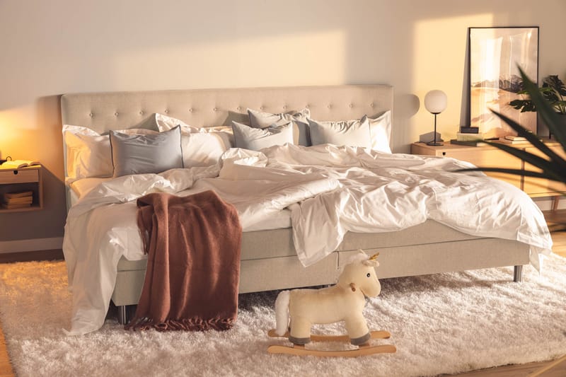 Ella Familieseng Sengepakke 280x200  cm - (+Flere valg) Beige - Møbler - Senge - Kontinentalsenge