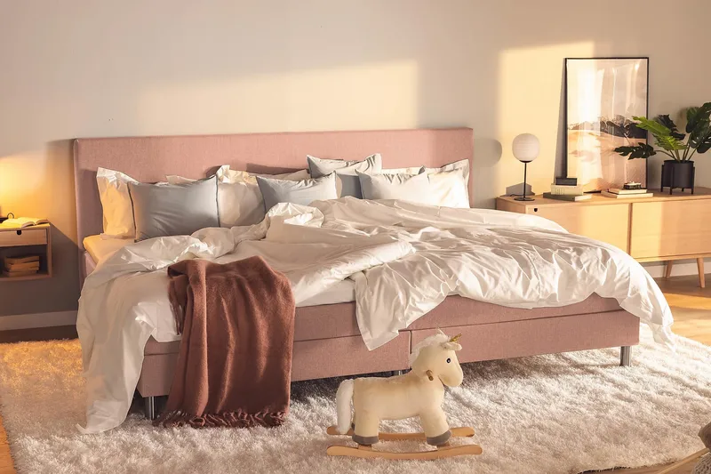 Ella Familieseng Sengepakke 280x200  cm - (+Flere valg) Lyserød - Møbler - Senge - Kontinentalsenge