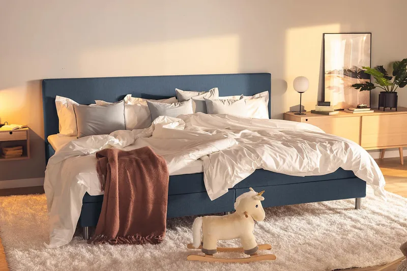 Ella Familieseng Sengepakke 280x200  cm - (+Flere valg) Mørkeblå - Møbler - Senge - Kontinentalsenge