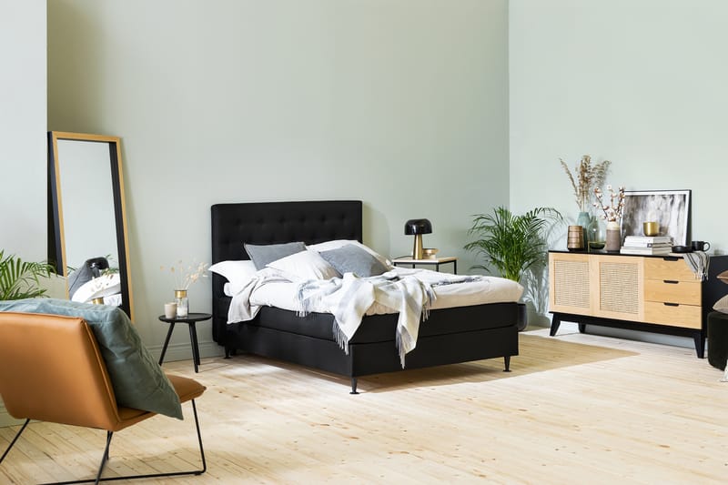 Ella kontinentalseng 120x200 cm - Sort - Møbler - Senge - Kontinentalsenge