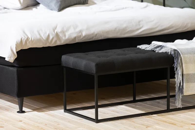 Ella kontinentalseng 160x200 cm - Sort - Møbler - Senge - Kontinentalsenge