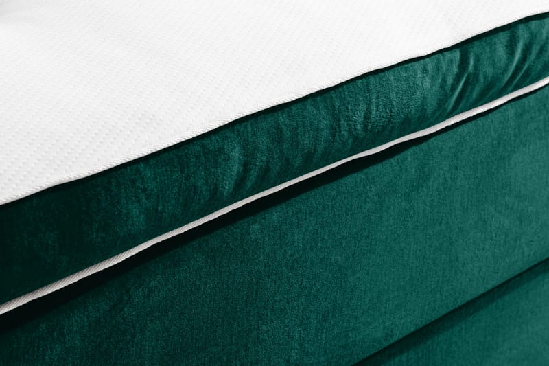 Ella Sengepakke 120x200 cm Dyb-syet hovedgavl - Mørkegrøn / velour - Møbler - Senge - Kontinentalsenge