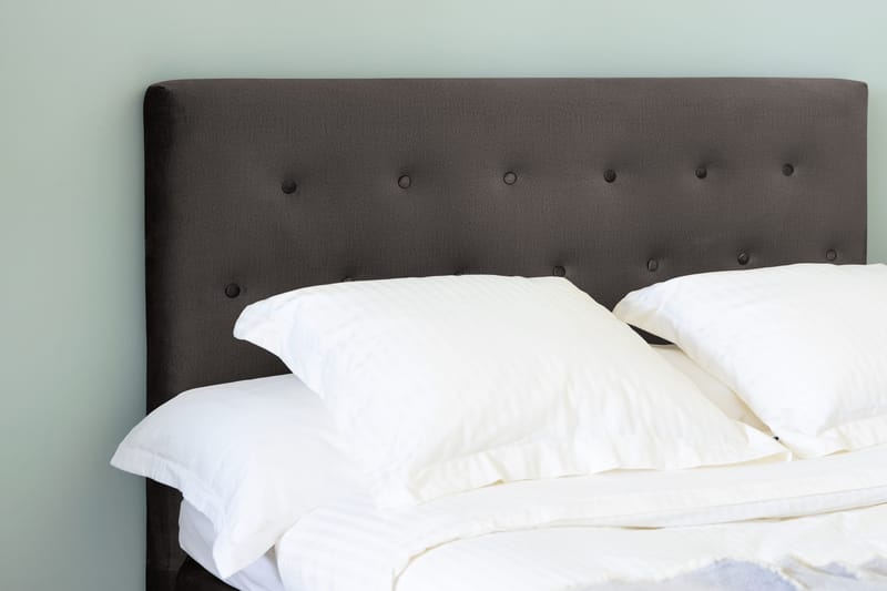 Ella Sengepakke 120x200 cm Pikeret Gavl - Mørkegrå / velour - Møbler - Senge - Kontinentalsenge