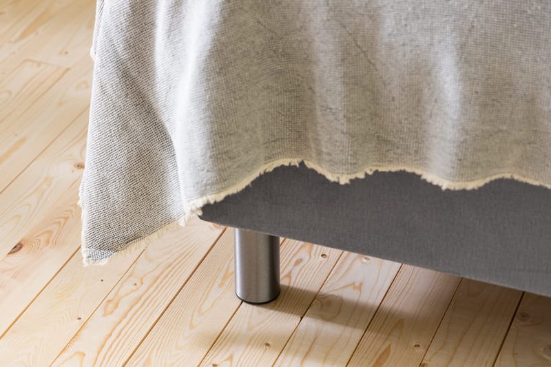 Ella Sengepakke 160x200 cm Ternet Gavl - Lys grå / velour - Møbler - Senge - Kontinentalsenge