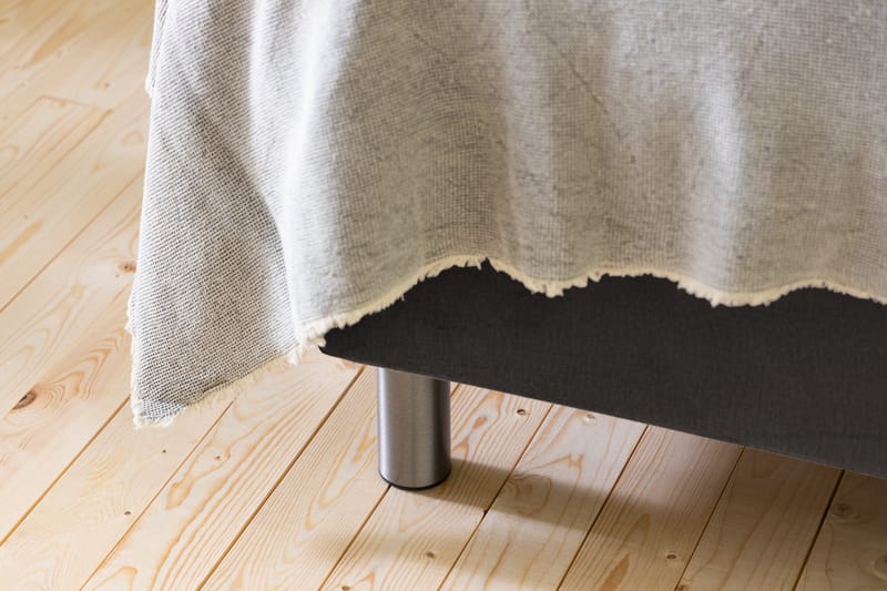 Ella Sengepakke 160x200 cm Ternet Gavl - Mørkegrå / velour - Møbler - Senge - Komplet sengepakke
