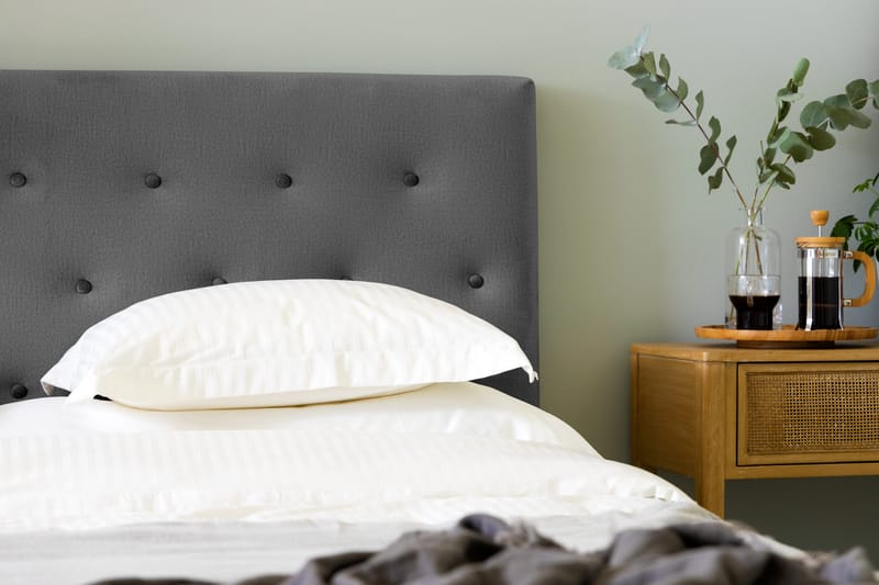 Ella Sengepakke 160x200 cm Pikeret Gavl - Mørkegrå / velour - Møbler - Senge - Kontinentalsenge